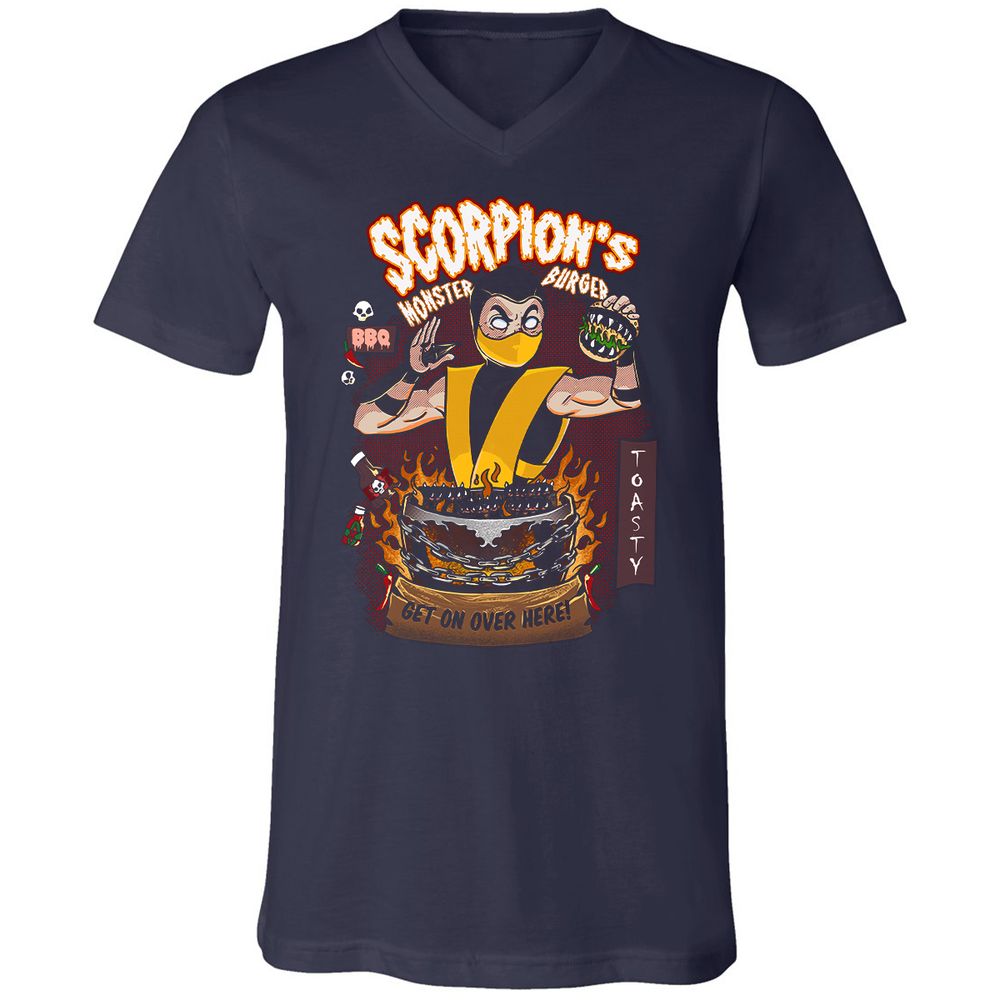 Unisex V-Neck T-Shirt - JX8JKURX - Navy - 2