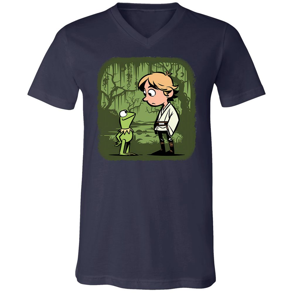 Unisex V-Neck T-Shirt - YAJJN23Z - Navy - 2