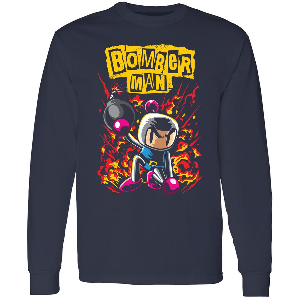 Long Sleeve T-Shirt - CCBU8Q78 - Navy - 2
