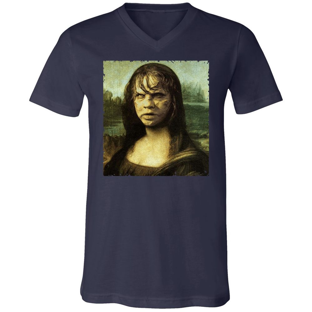 Unisex V-Neck T-Shirt - 17YJH276 - Navy - 2