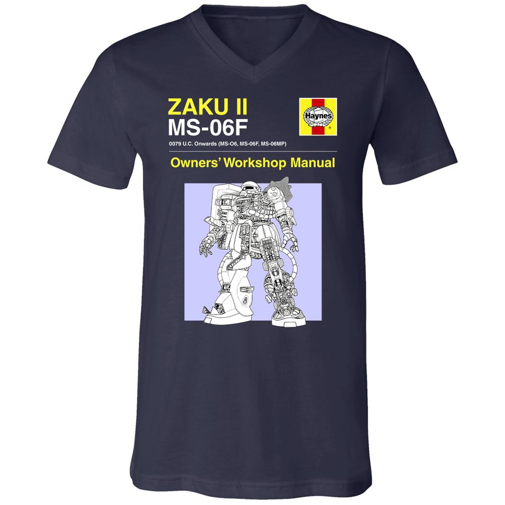 Unisex V-Neck T-Shirt - KGRD4GTQ - Navy - 2