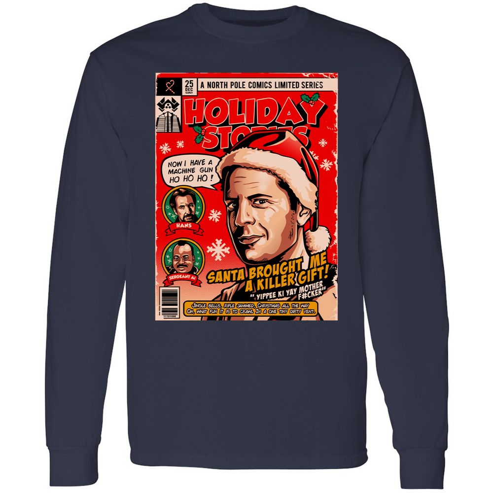 Long Sleeve T-Shirt - W7SXNDXL - Navy - 2