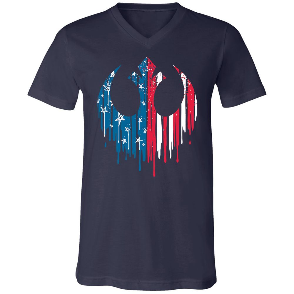 Unisex V-Neck T-Shirt - 6MXHH2TR - Navy - 2