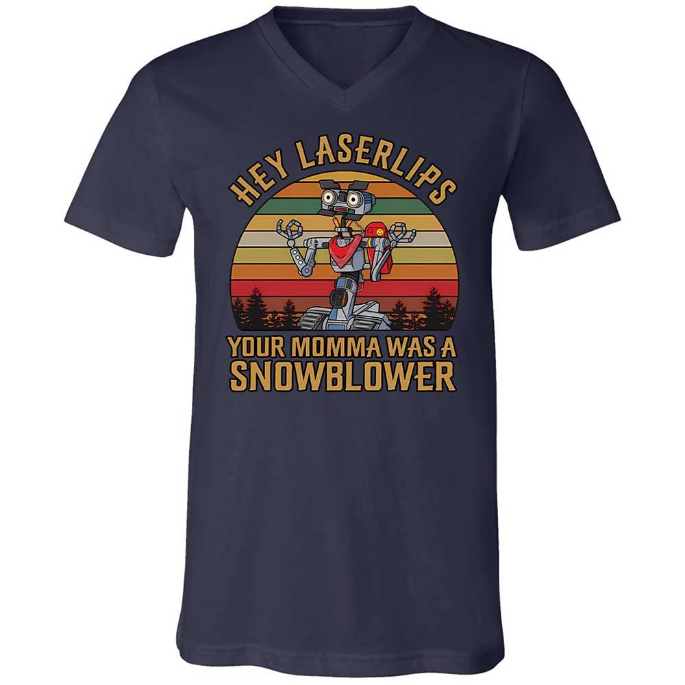 Unisex V-Neck T-Shirt - CG9RRLDU - Navy - 2