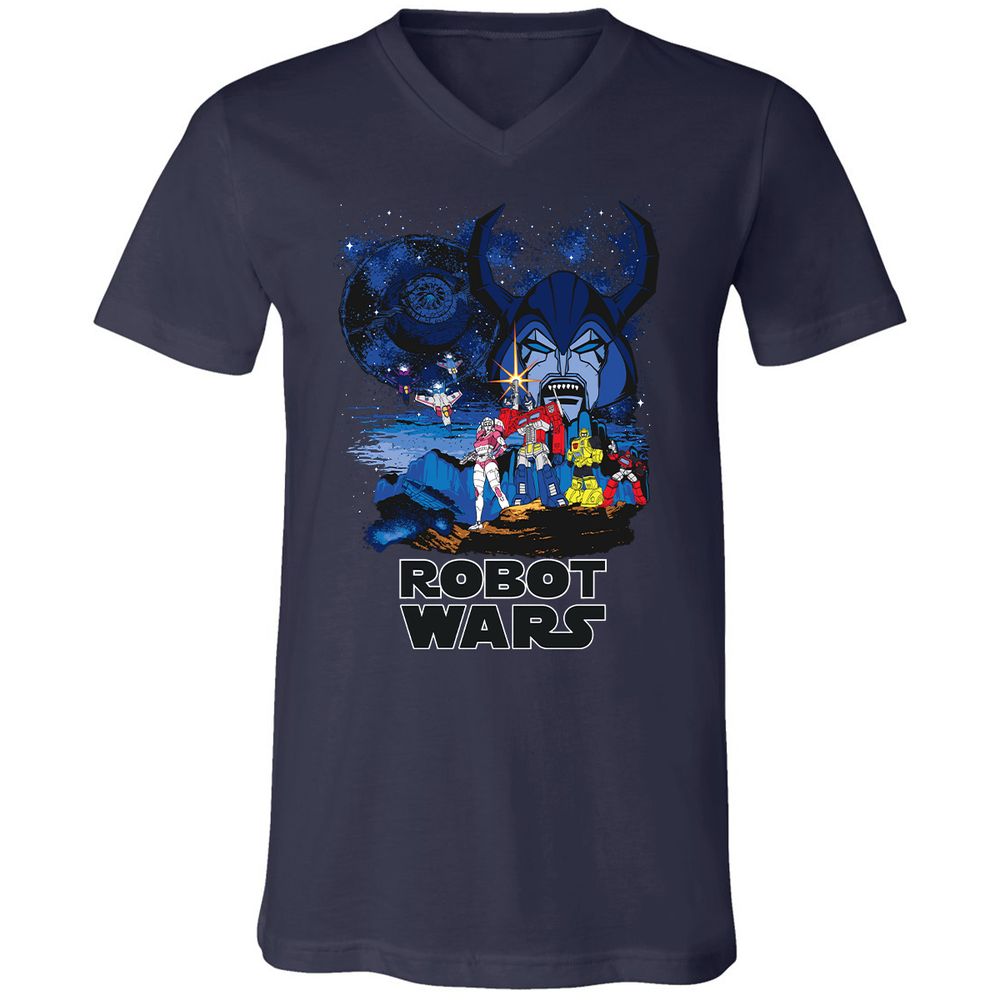 Unisex V-Neck T-Shirt - J4VTJHXN - Navy - 2