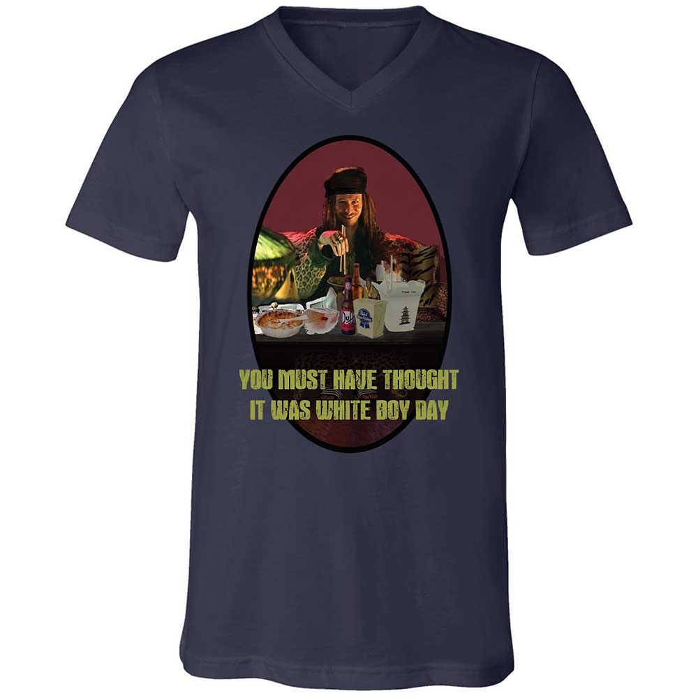 Unisex V-Neck T-Shirt - KWL4XA13 - Navy - 2