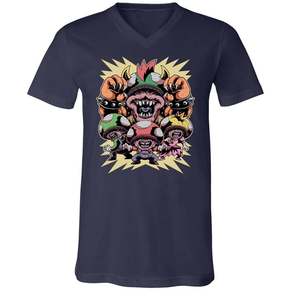 Unisex V-Neck T-Shirt - 65GG824J - Navy - 2