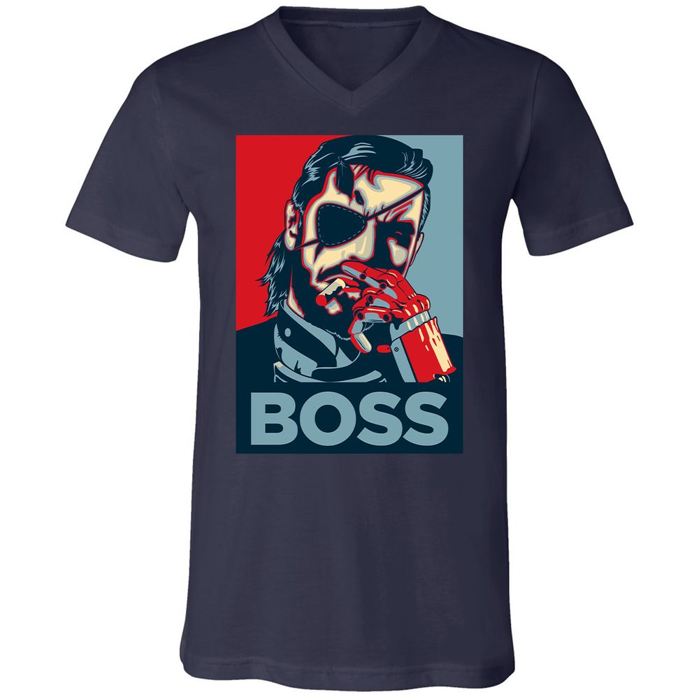 Unisex V-Neck T-Shirt - N463BMAT - Navy - 2