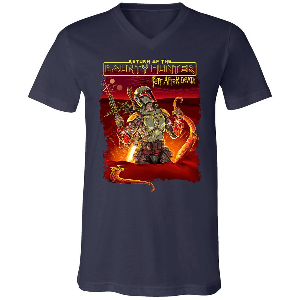 Unisex V-Neck T-Shirt - J46DSAMJ - Navy - 2