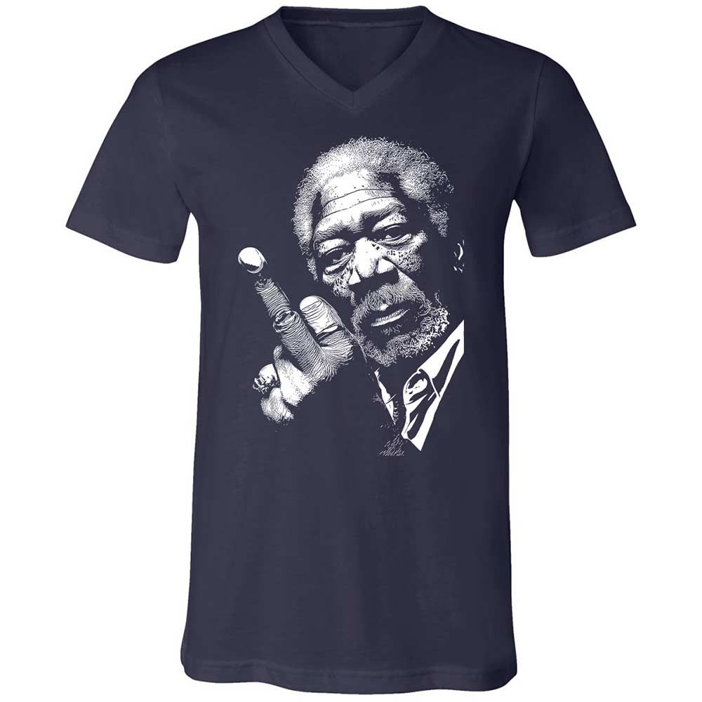 Morgan Freeman middle finger - Navy - 2