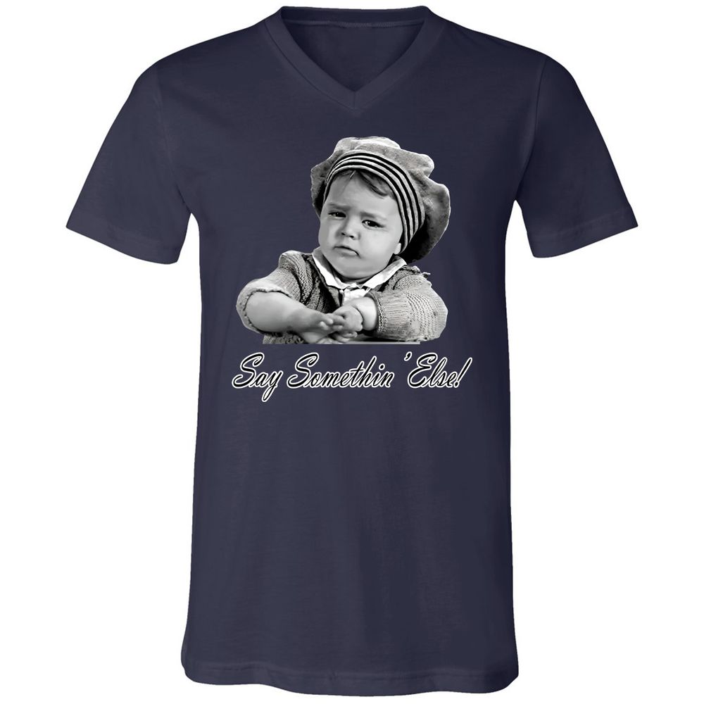 Unisex V-Neck T-Shirt - P1N87MQT - Navy - 2