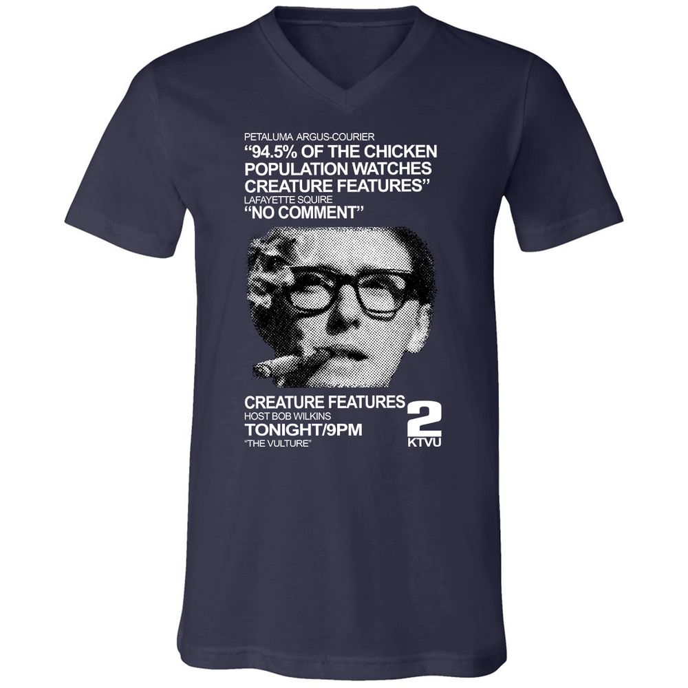 Unisex V-Neck T-Shirt - YNZ2LCQF - Navy - 2