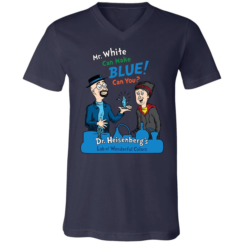 Unisex V-Neck T-Shirt - N69CF1WZ - Navy - 2