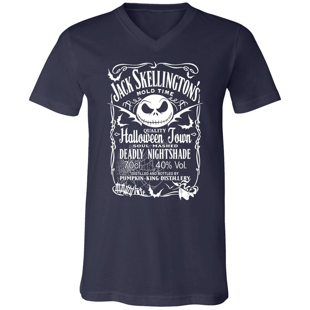 Unisex V-Neck T-Shirt - D4EQD5C7 - Navy - 2