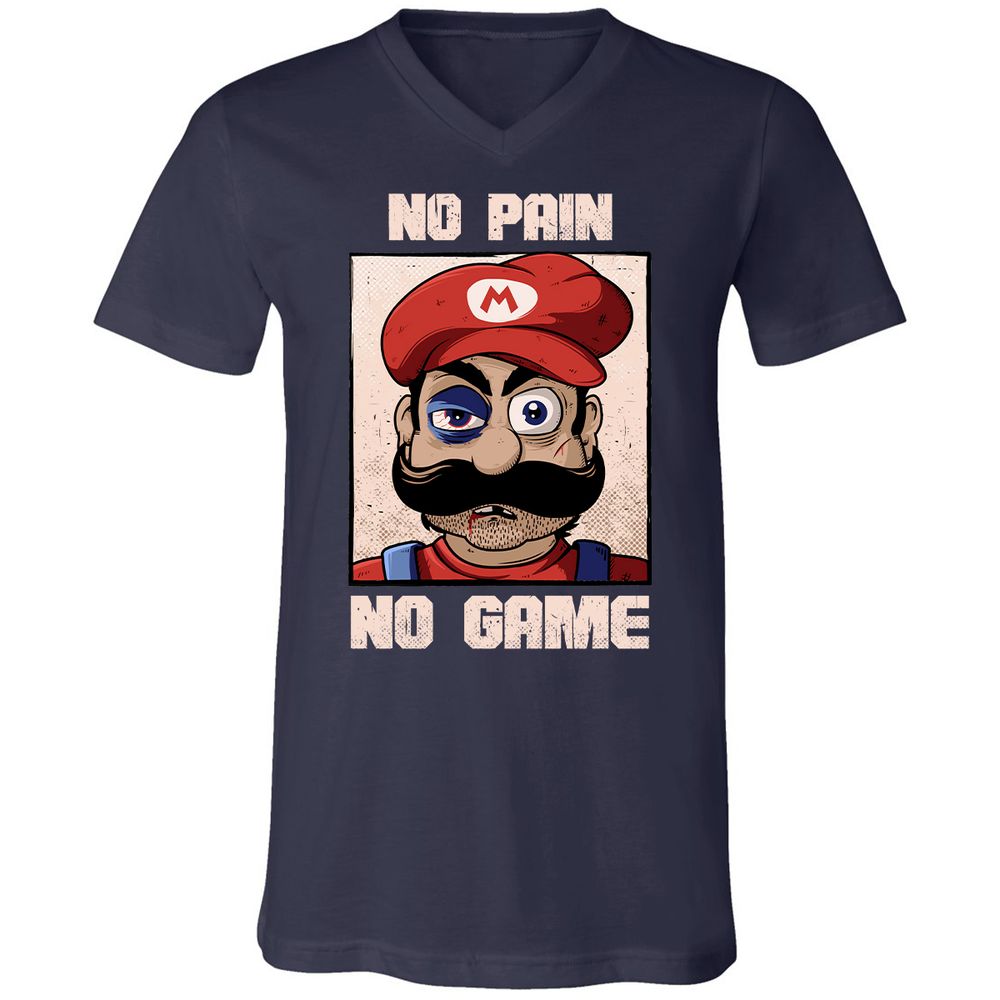 Unisex V-Neck T-Shirt - U2ZD73A3 - Navy - 2