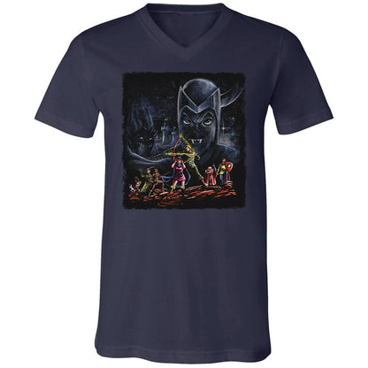 Unisex V-Neck T-Shirt - 3TBZGSVY - Navy - 2