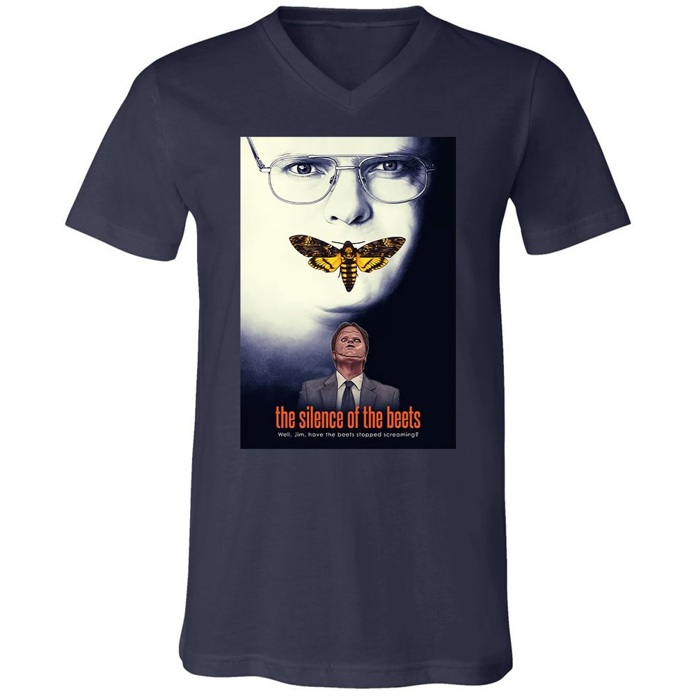 Unisex V-Neck T-Shirt - GX6E1ETV - Navy - 2