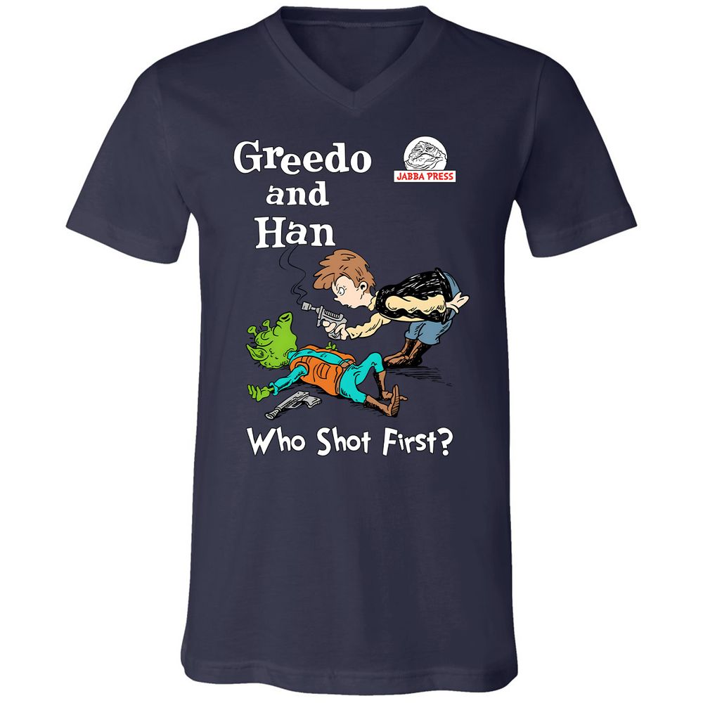 Unisex V-Neck T-Shirt - TGHLAWBE - Navy - 2