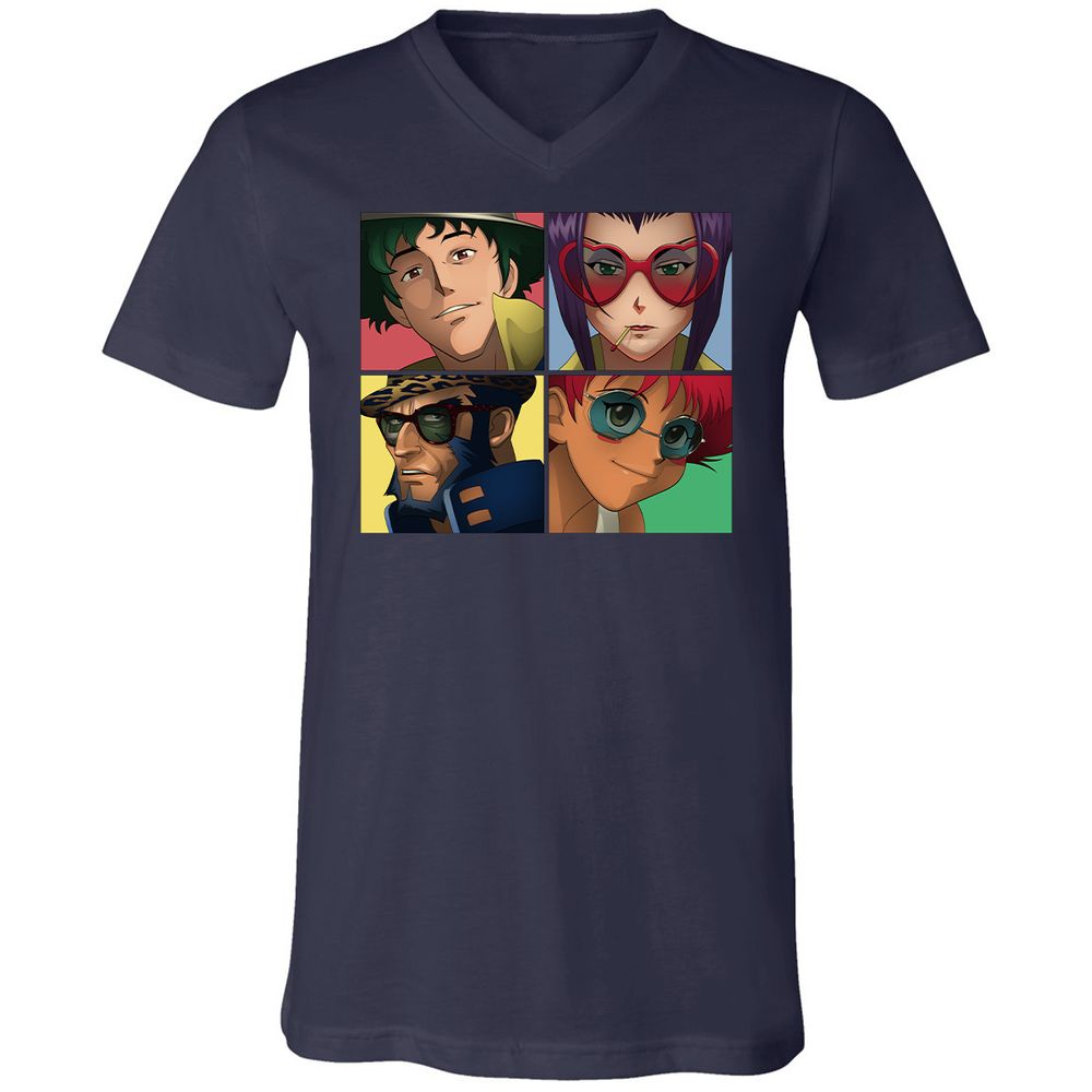 Unisex V-Neck T-Shirt - JGVQJMP5 - Navy - 2