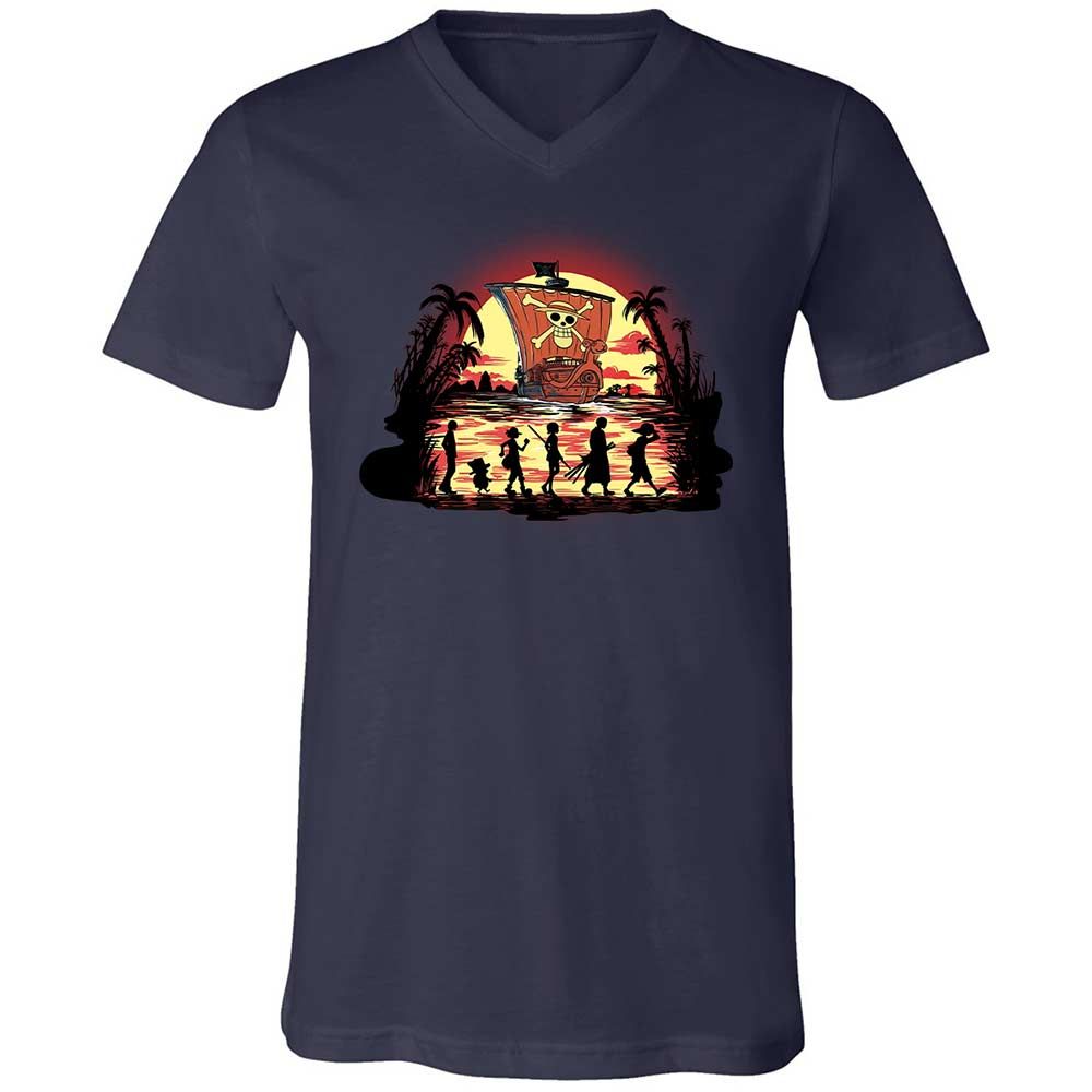 Unisex V-Neck T-Shirt - 94GAHYGS - Navy - 2