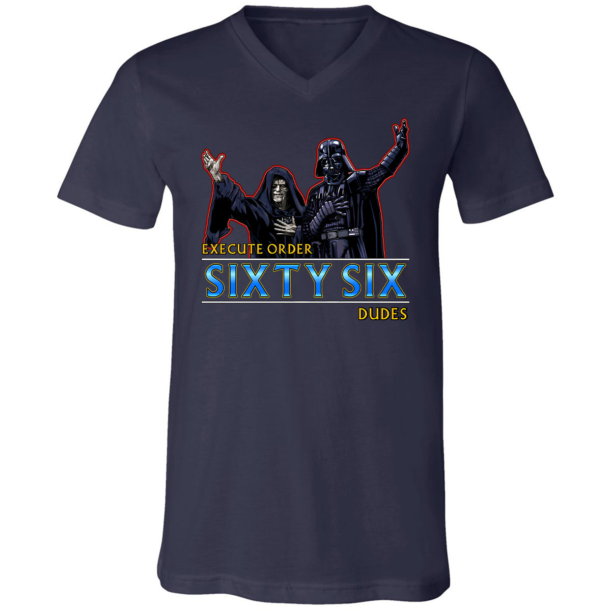 Unisex V-Neck T-Shirt - N87N28CY - Navy - 2