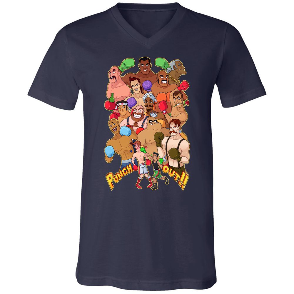 Unisex V-Neck T-Shirt - 4ZNPMJY5 - Navy - 2