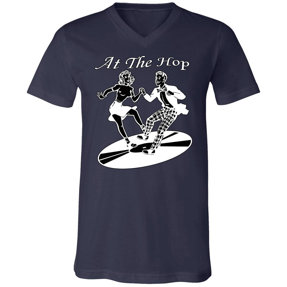 Unisex V-Neck T-Shirt - 8HMCLXW9 - Navy - 2