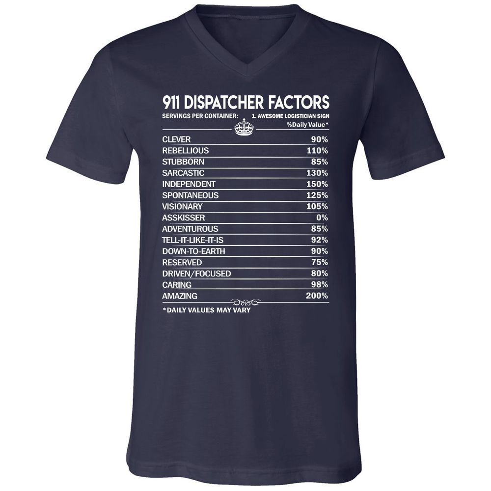 Unisex V-Neck T-Shirt - AHMP2Z15 - Navy - 2