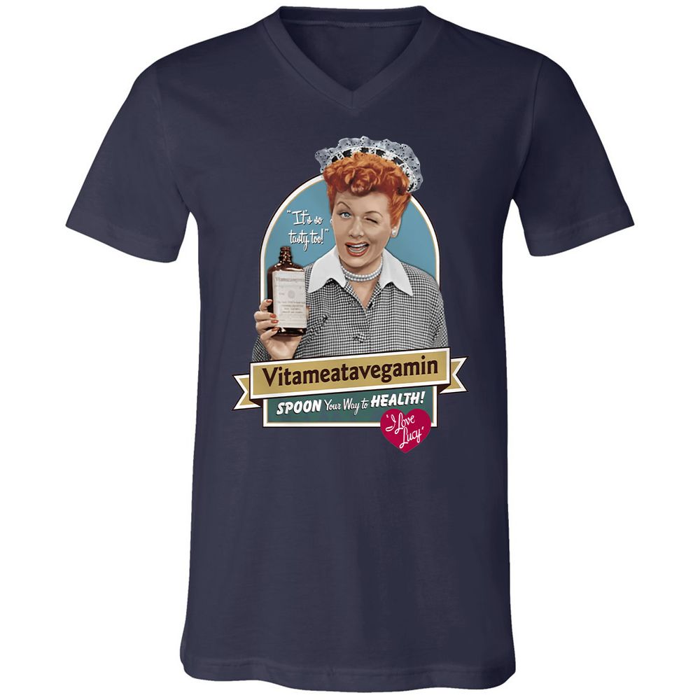 Unisex V-Neck T-Shirt - 2GAG99S8 - Navy - 2
