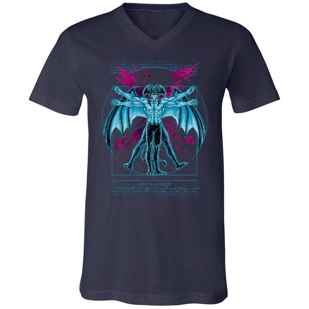 Unisex V-Neck T-Shirt - FSANST9S - Navy - 2