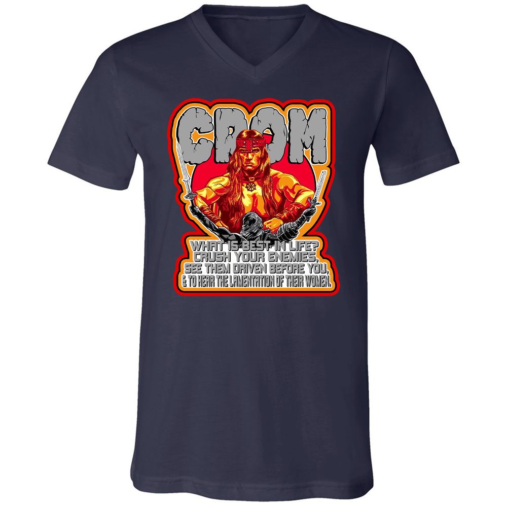 Unisex V-Neck T-Shirt - G2HUM18G - Navy - 2