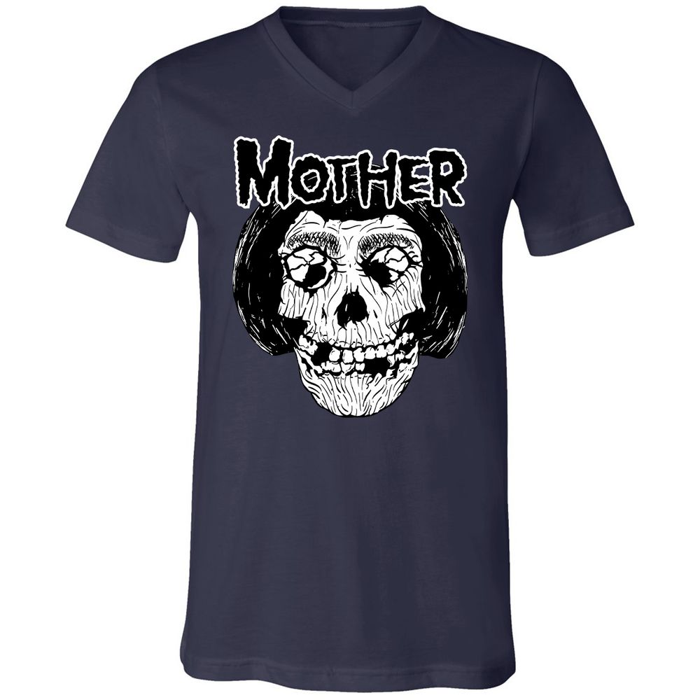 Unisex V-Neck T-Shirt - RAUZJQY5 - Navy - 2