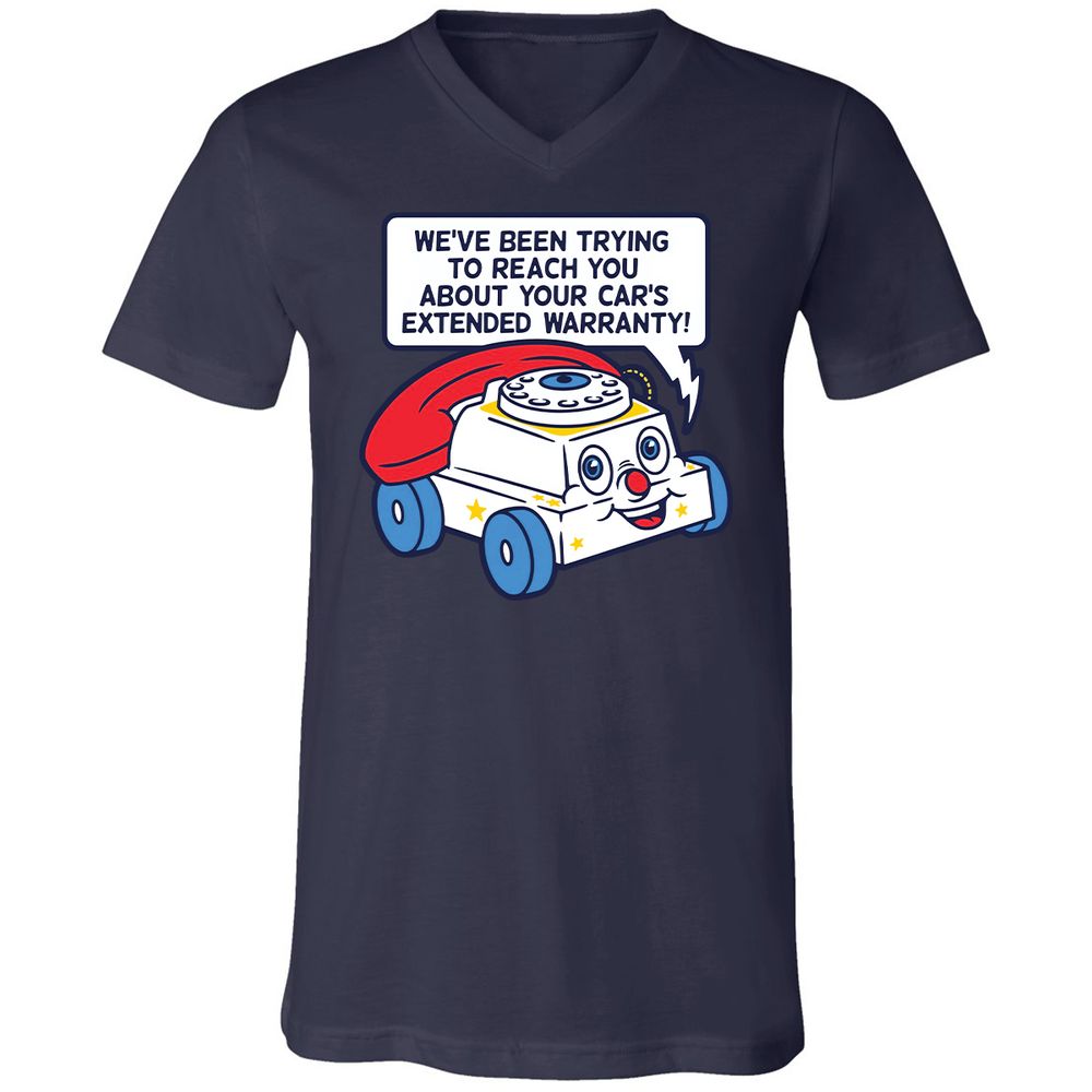 Unisex V-Neck T-Shirt - Black - Navy - 2