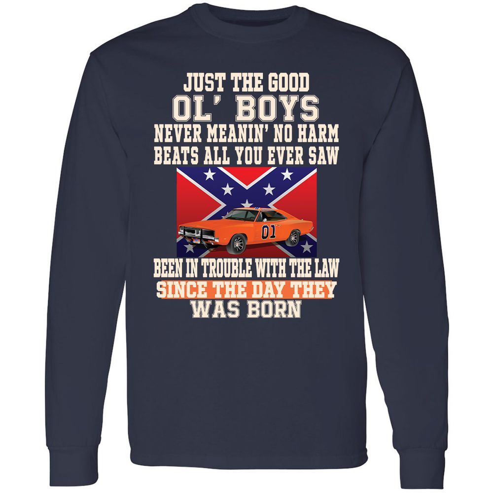 Long Sleeve T-Shirt - CTJQDAXR - Navy - 2
