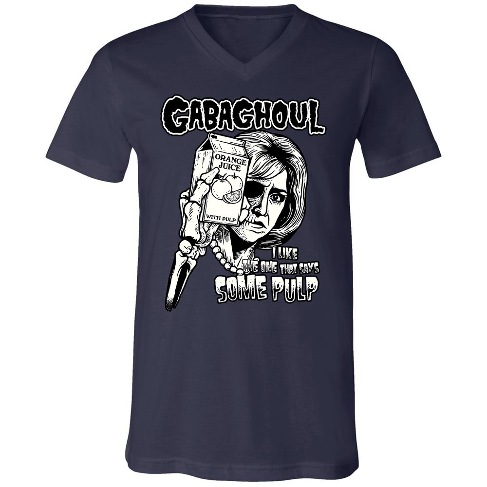 Unisex V-Neck T-Shirt - YJXC7BXC - Navy - 2
