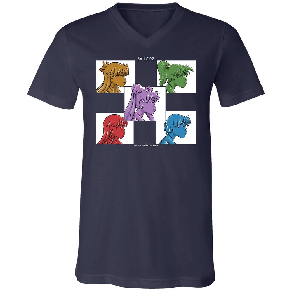 Unisex V-Neck T-Shirt - DGHSEP47 - Navy - 2