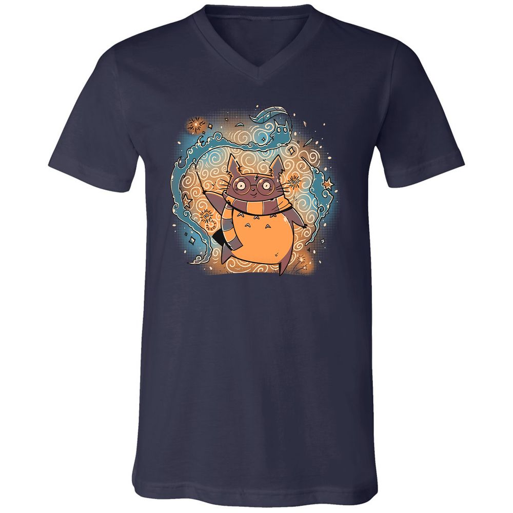 Unisex V-Neck T-Shirt - 5K4QAN57 - Navy - 2