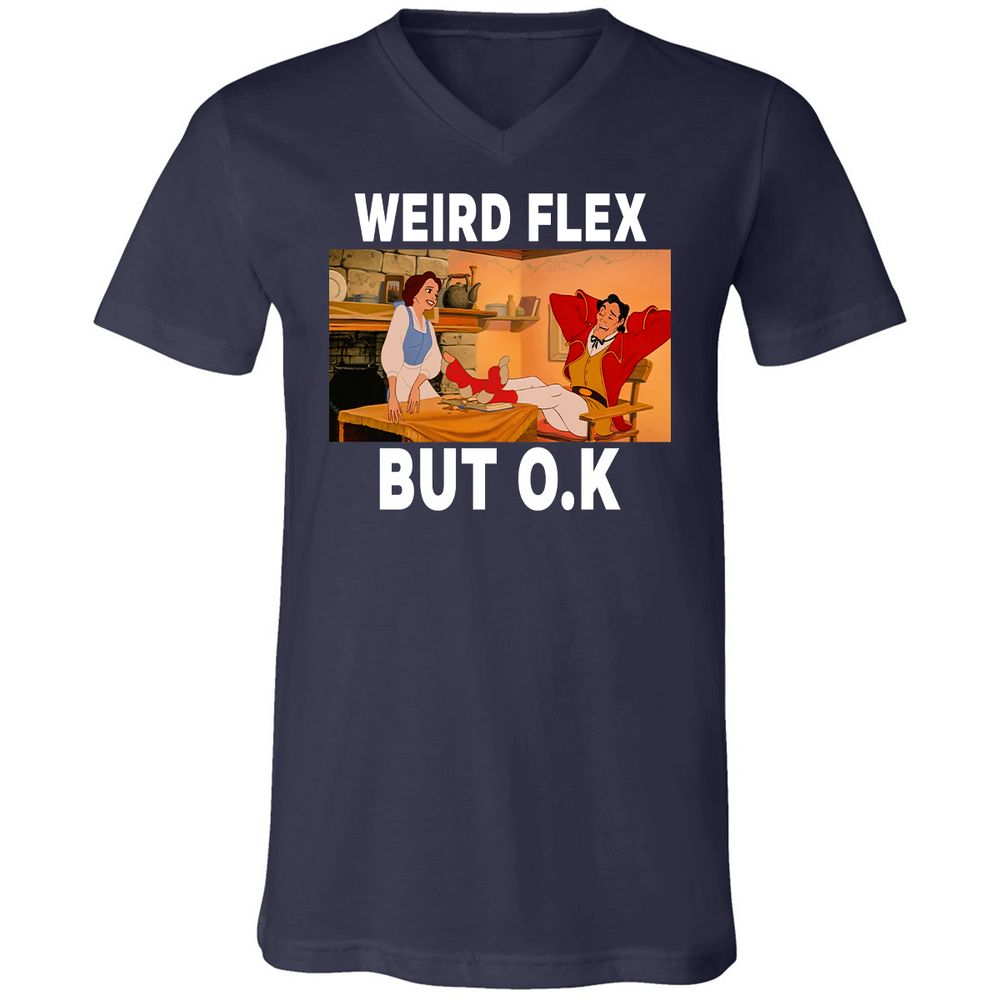 Unisex V-Neck T-Shirt - NL6KW4KF - Navy - 2