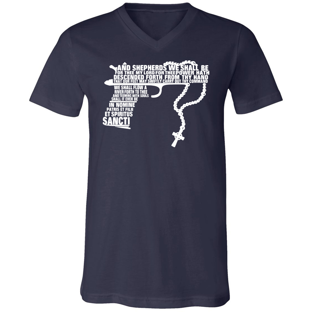 Unisex V-Neck T-Shirt - UCEXX711 - Navy - 2