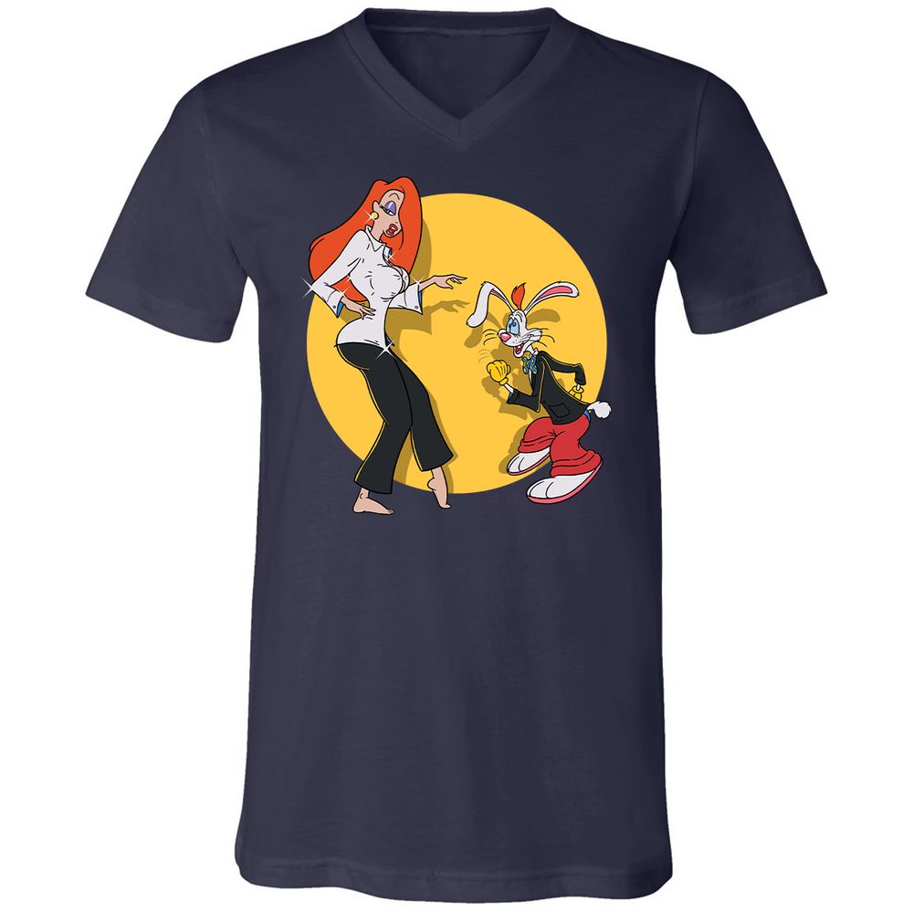 Unisex V-Neck T-Shirt - T273WPU5 - Navy - 2