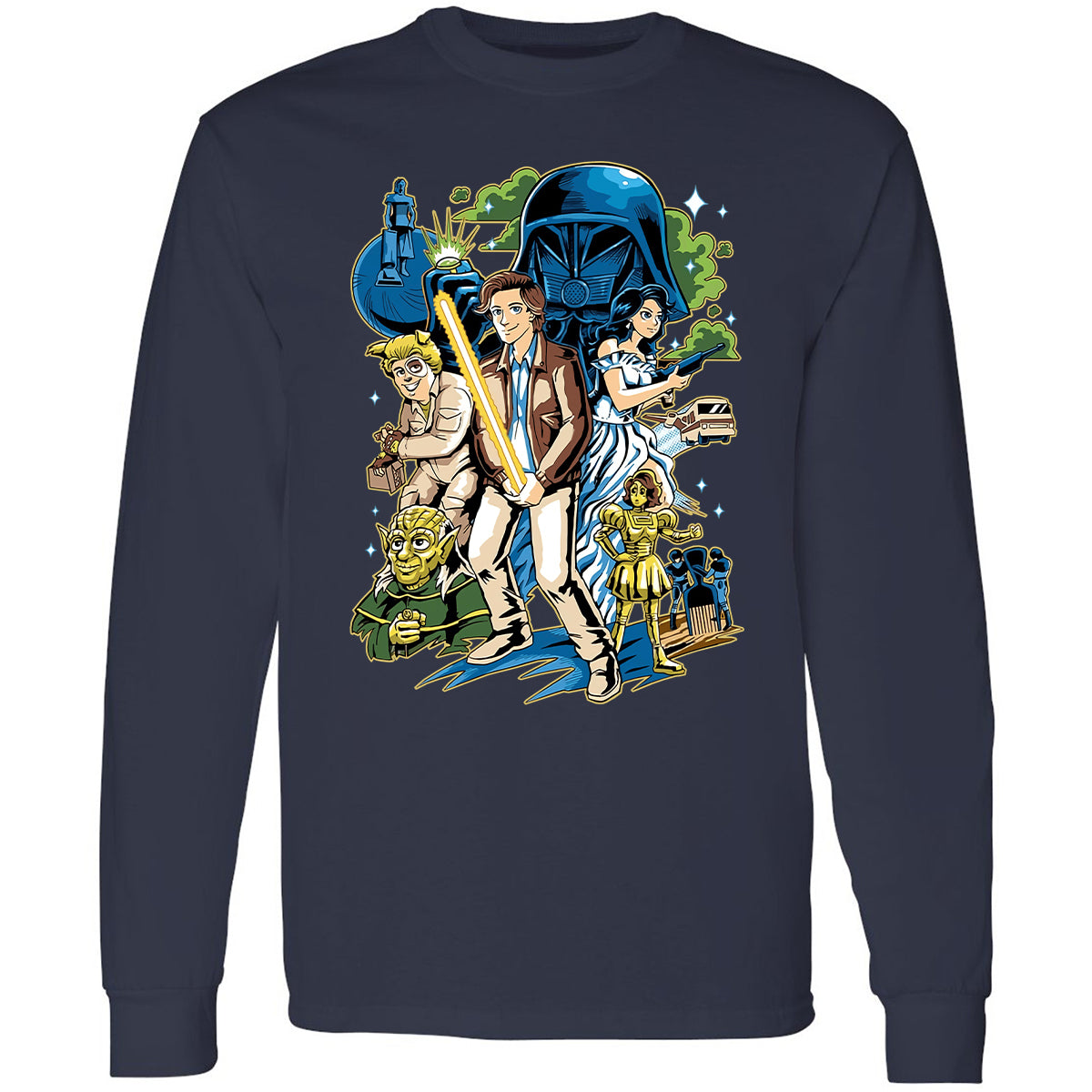 Long Sleeve T-Shirt - PW6U25DH - Navy - 2