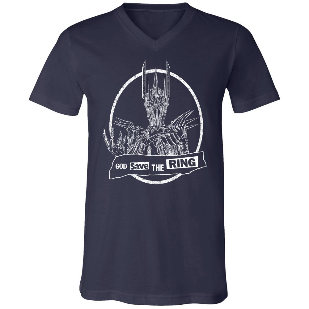 Unisex V-Neck T-Shirt - RE4YBXX4 - Navy - 2