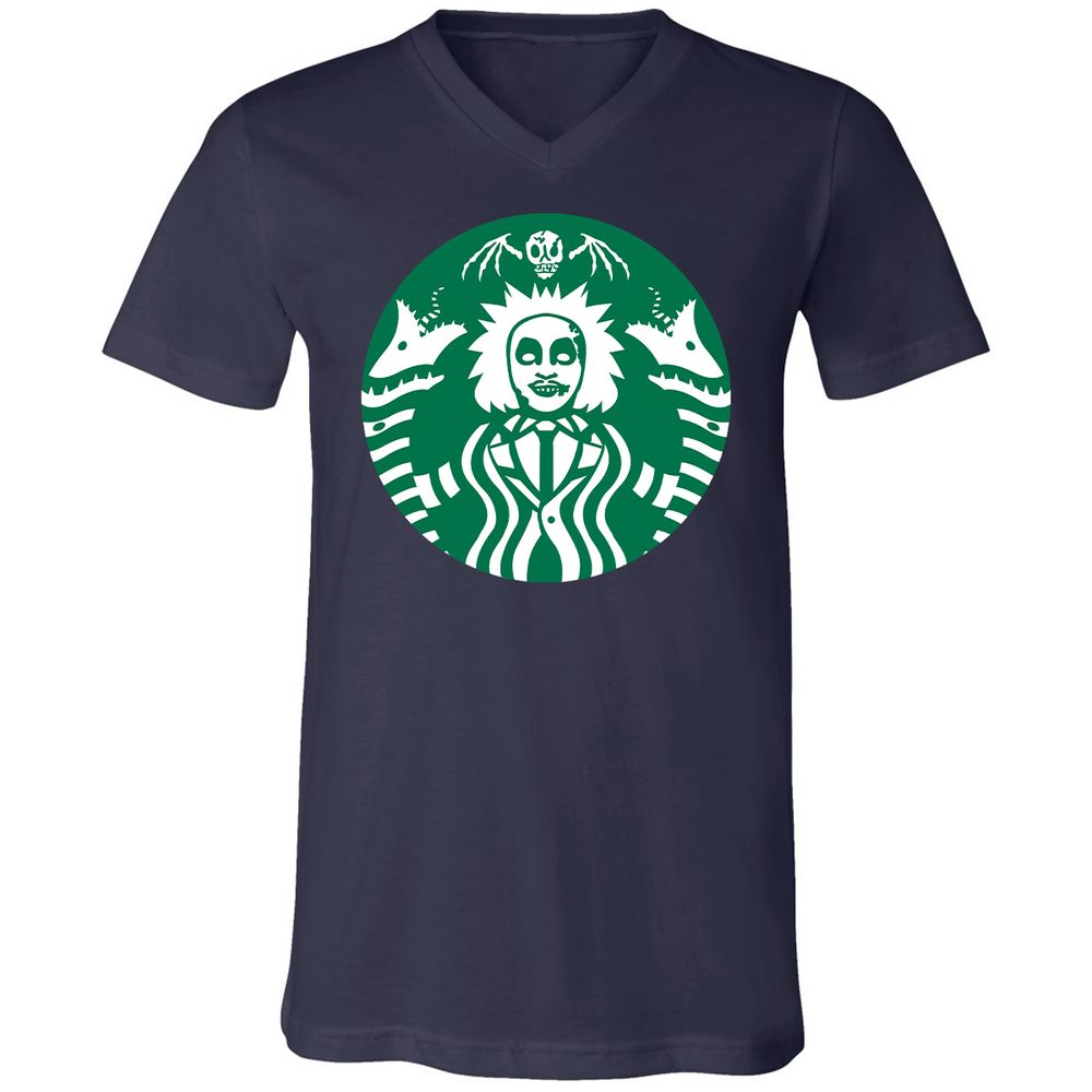 Unisex V-Neck T-Shirt - TJUA6E6P - Navy - 2