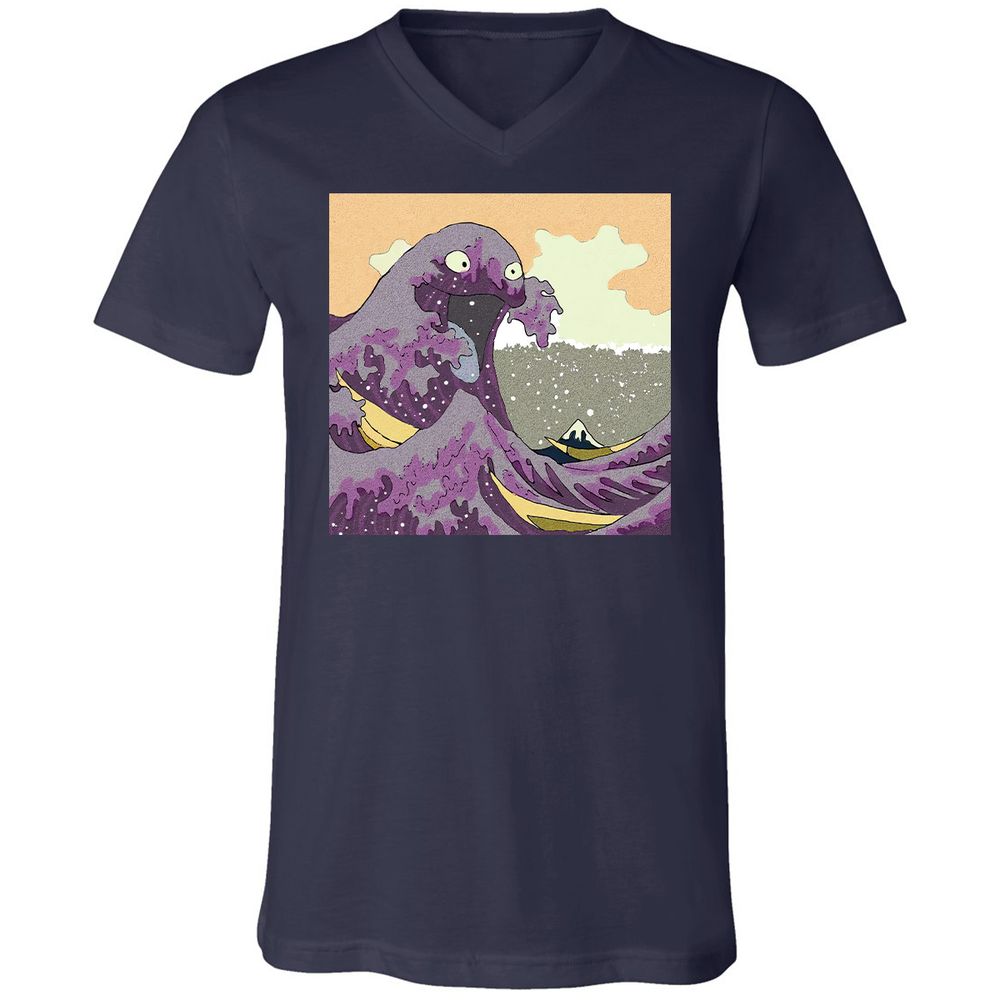 Unisex V-Neck T-Shirt - 9ERJ51Z8 - Navy - 2