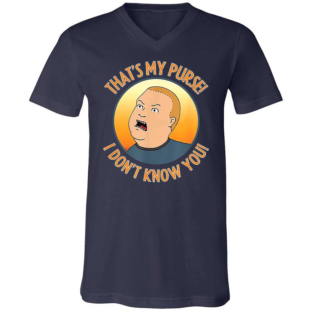 Unisex V-Neck T-Shirt - L65EFU6R - Navy - 2