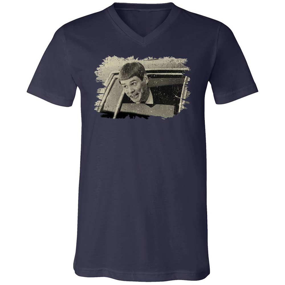 Unisex V-Neck T-Shirt - RSYFSQ8N - Navy - 2