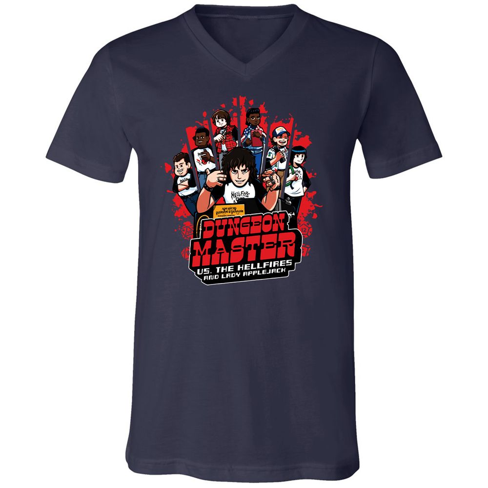 Unisex V-Neck T-Shirt - RQMBGYP1 - Navy - 2