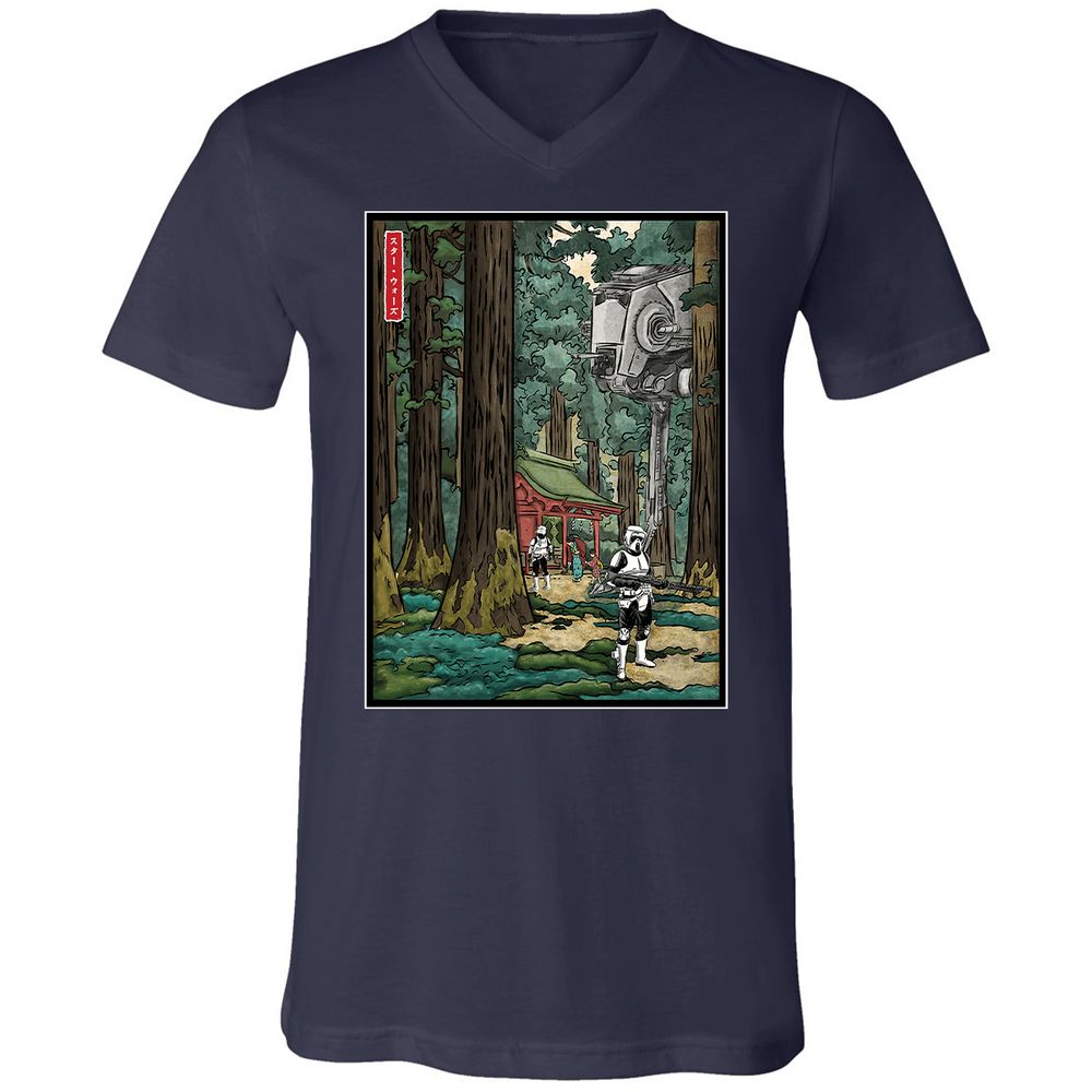 Unisex V-Neck T-Shirt - MZQF5PT5 - Navy - 2