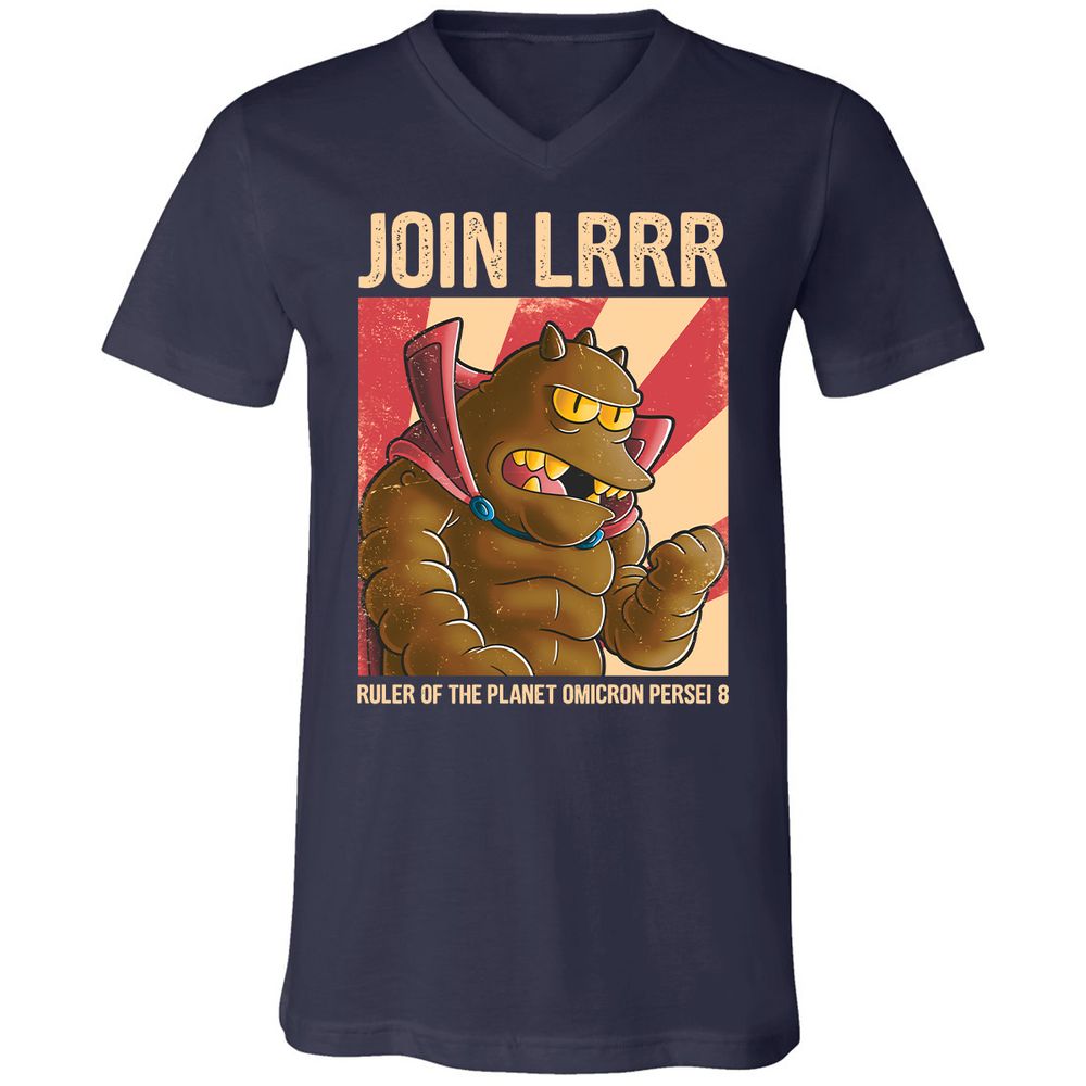 Unisex V-Neck T-Shirt - J7JDNNFR - Navy - 2