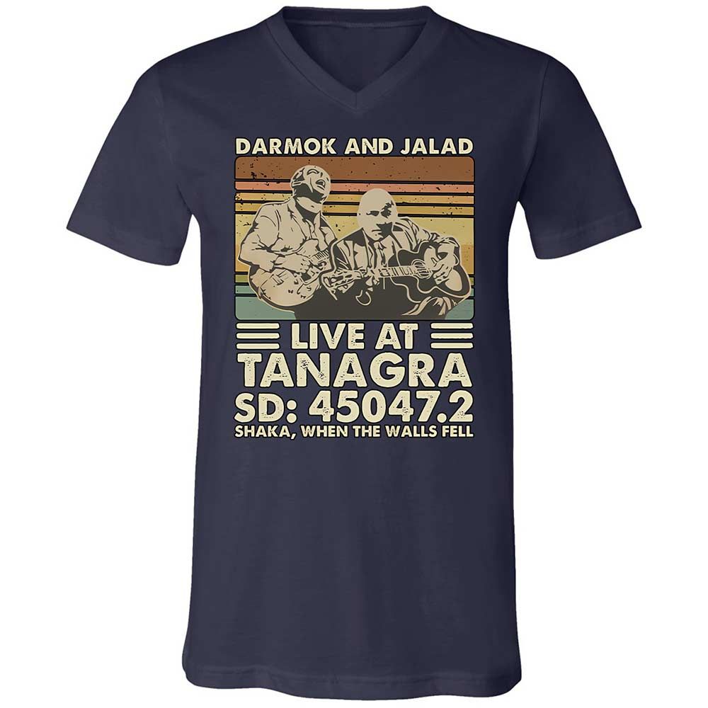 Unisex V-Neck T-Shirt - 1L2HHTDF - Navy - 2